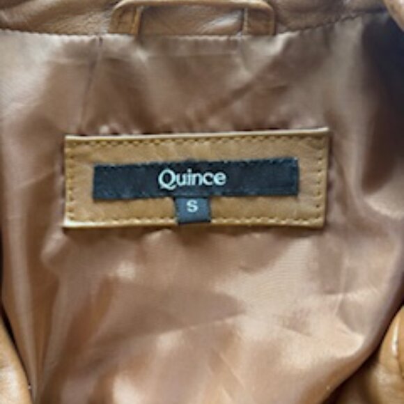 QUINCE Leather Moto Jacket – Cognac Brown – Small – NWOT - Picture 5 of 15